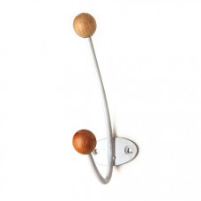 Крючок-вешалка с дерев шариком КВД-2 (белый)